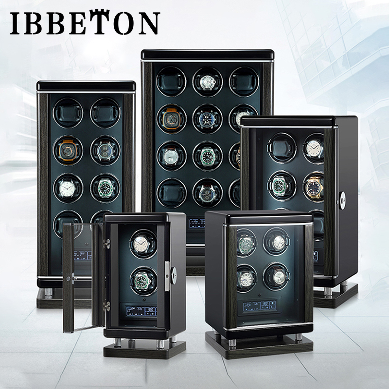 Luxury Watch Winder Box - IBBETON 高級ウォッチワインダー 自動 12 24 スロット