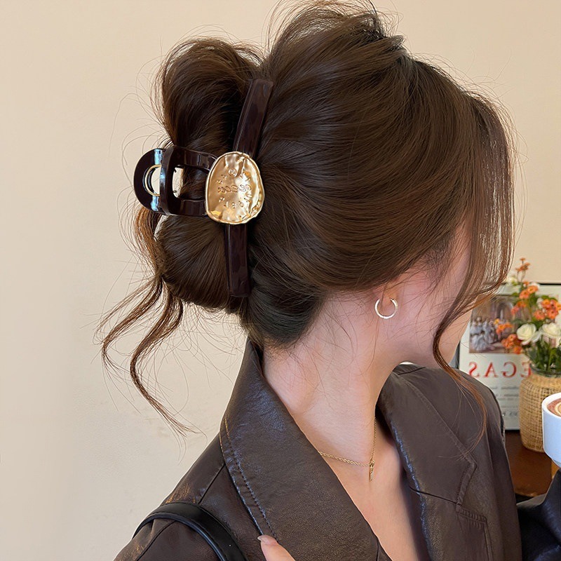 Luxury Watch In China - ユニークな高級時計文字盤デザインの大型ヘアクリップ（女性用）、太い髪向けの大きなシャーククリップ、エレガントなアップヘアアクセサリー、かわいいギフト