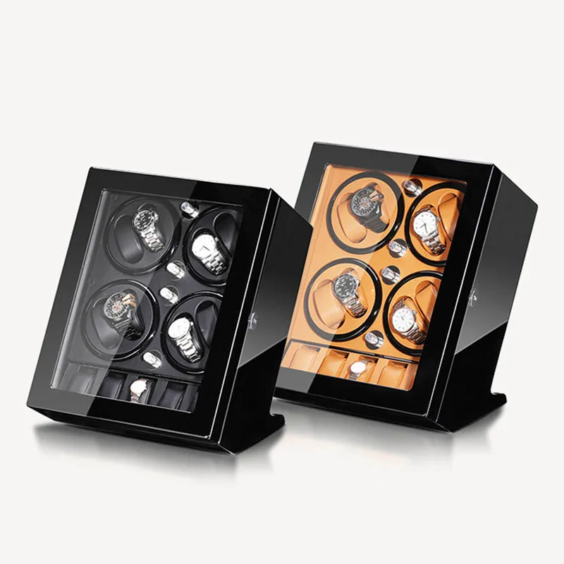 Luxury Watch Winder Box - 男性用機械式腕時計ワインダー,8スロット,自動回転モーター,巻き取り装置,5ケース,収納ボックス