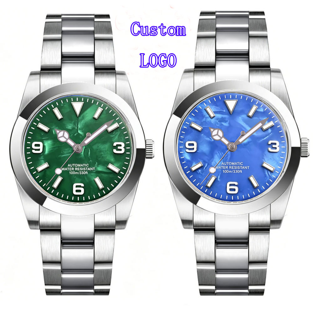 Luxury Watch Logos - カスタムロゴ腕時計 36mm 39mm マザーオブパール文字盤 NH35 機械式腕時計