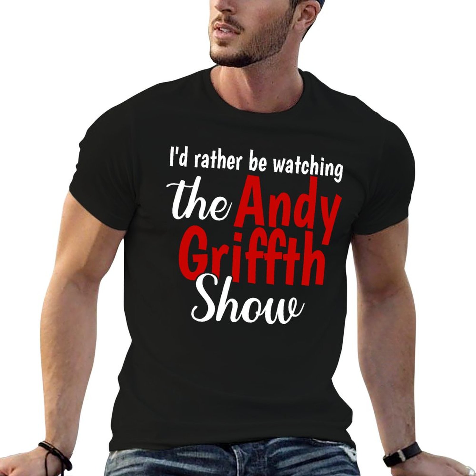 Luxury Watch In China - 私はアンディ・グリフィスを見ながらいきたい Tシャツ メンズ高級Tシャツ 男性用コットンソフトTシャツ