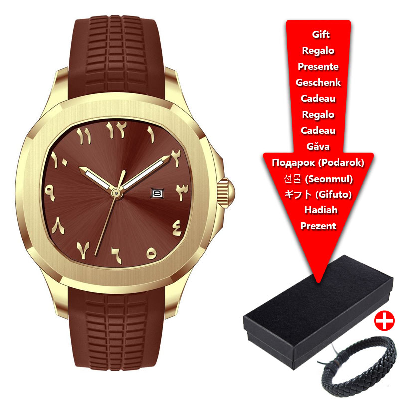 Luxury Watch Brands Logo - 高級ブランドメンズ腕時計、シリコンストラップ、スポーツ防水、ナイトライト、デート用クォーツ時計、ブランドロゴのカスタマイズ可能