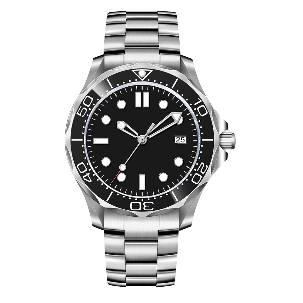 Luxury Watch Logos - カスタムロゴ nh35 腕時計 41 ミリメートルサファイア滅菌ダイヤルメンズ腕時計セラミックベゼル発光 10