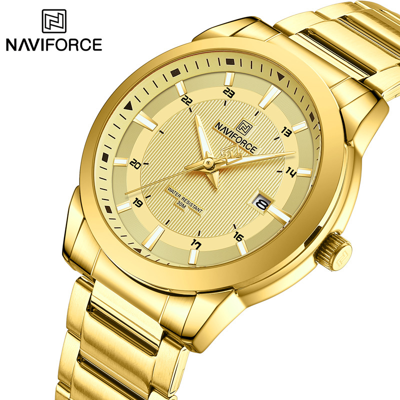 Luxury Watch Mockup - 2024 トップブランド NAVIFORCE メンズ腕時計ステンレス鋼ストラップカジュアル男性クォーツスポーツ腕時計高級防水日付時計