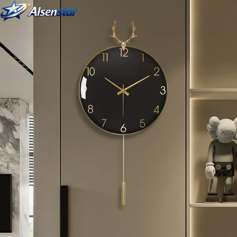 北欧風高級壁掛け時計、スイングクロック、ミニマリストモダン円 - Luxury Watch Wall Clock のレビューと価格