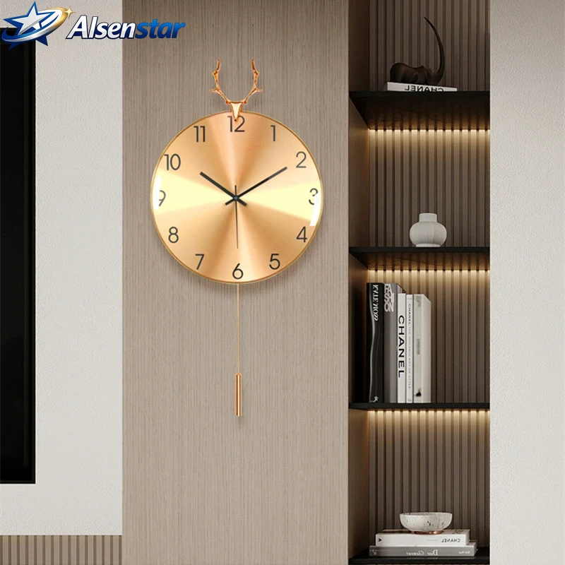 北欧風高級壁掛け時計、スイングクロック、ミニマリストモダン円 - Luxury Watch Wall Clock のレビューと価格