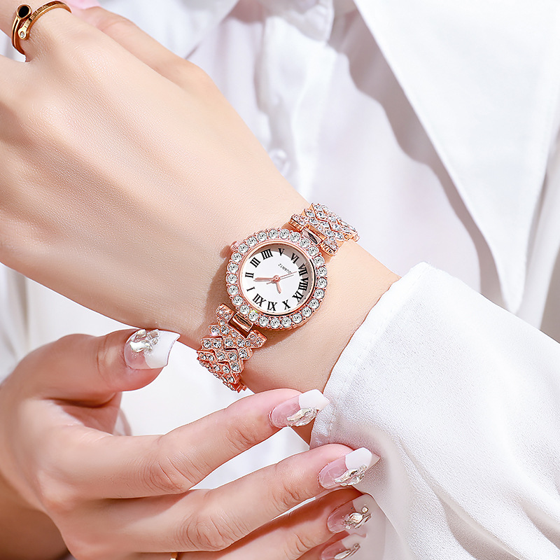 5 個の高級ラインストーンレディースウォッチジュエリーセット - Luxury Watch Holder のレビューと価格
