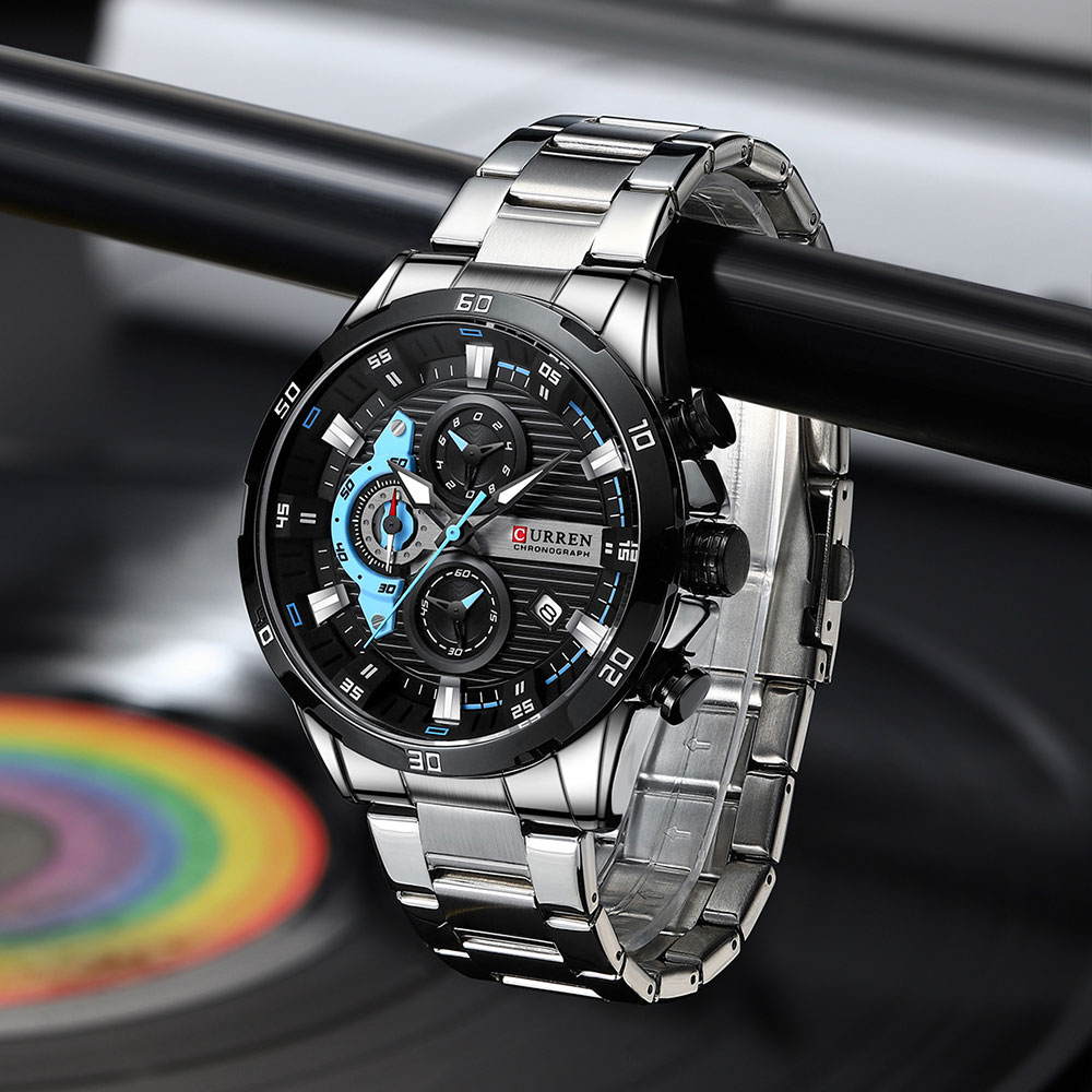 メンズスポーツウォッチ,メンズ腕時計,防水クロノグラフ,ミリ - Luxury Watch Mockup のレビューと価格