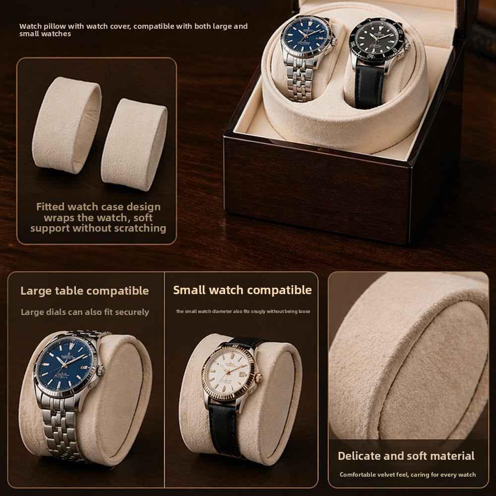 高級 2 スロット ウォッチワインダー 自動時計用ボックス  - Luxury Watch Winder Box のレビューと価格