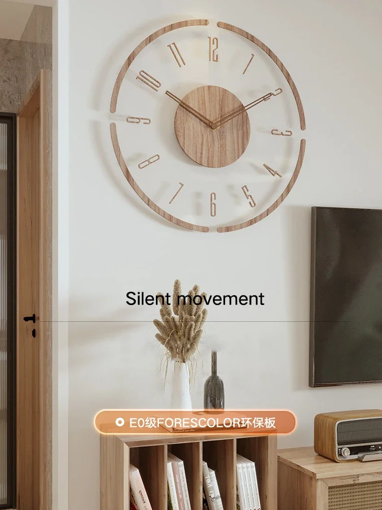 アクリル透明壁掛け時計木製サイレントモダン壁掛け時計時計壁掛 - Luxury Watch Wall Clock のレビューと価格