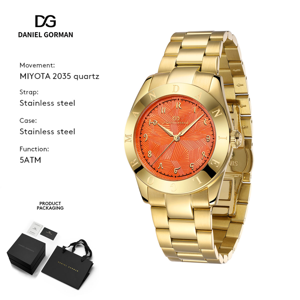 ダニエル・ゴーマン ドーパミンシリーズ レディース クォーツ - Luxury Watch Gift For Her のレビューと価格