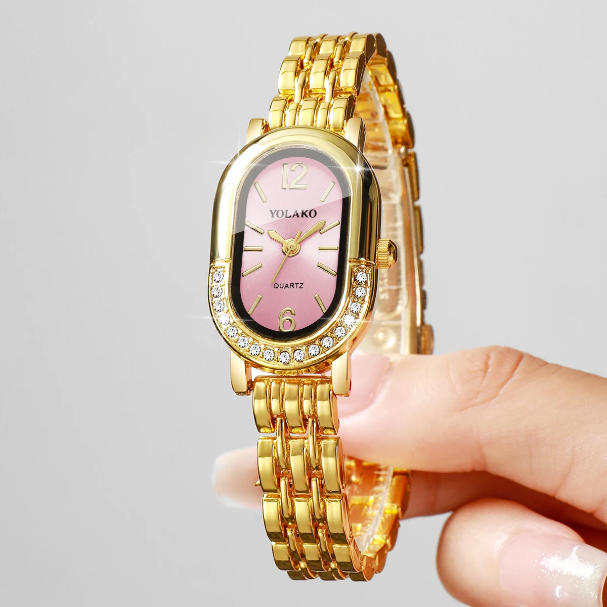 高級ラインストーン女性用クォーツ時計ファッションゴールデンブ - Luxury Watch Holder のレビューと価格