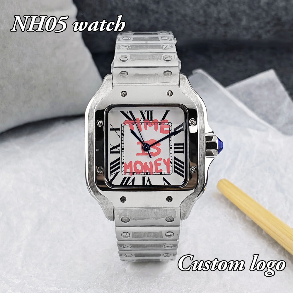 新しい NH05 スクエアウォッチ タイム イズ マネー ウ - Luxury Watch Logos のレビューと価格