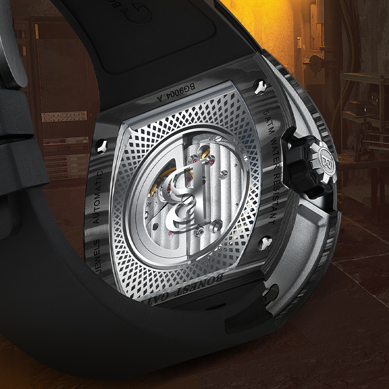 BONEST GATTI メンズ機械式時計 トノー型カーボン - Luxury Watch Rubber Strap のレビューと価格