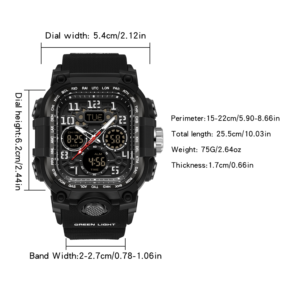 SANDA ブランドメンズ高級防水スポーツウォッチ LED  - Luxury Watch Zone のレビューと価格