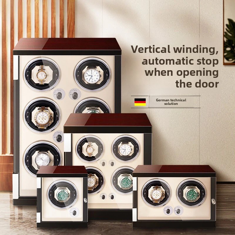 自動回転ウォッチワインダーボックスサイレントメカニズムムーブ - Luxury Watch Winder Box のレビューと価格