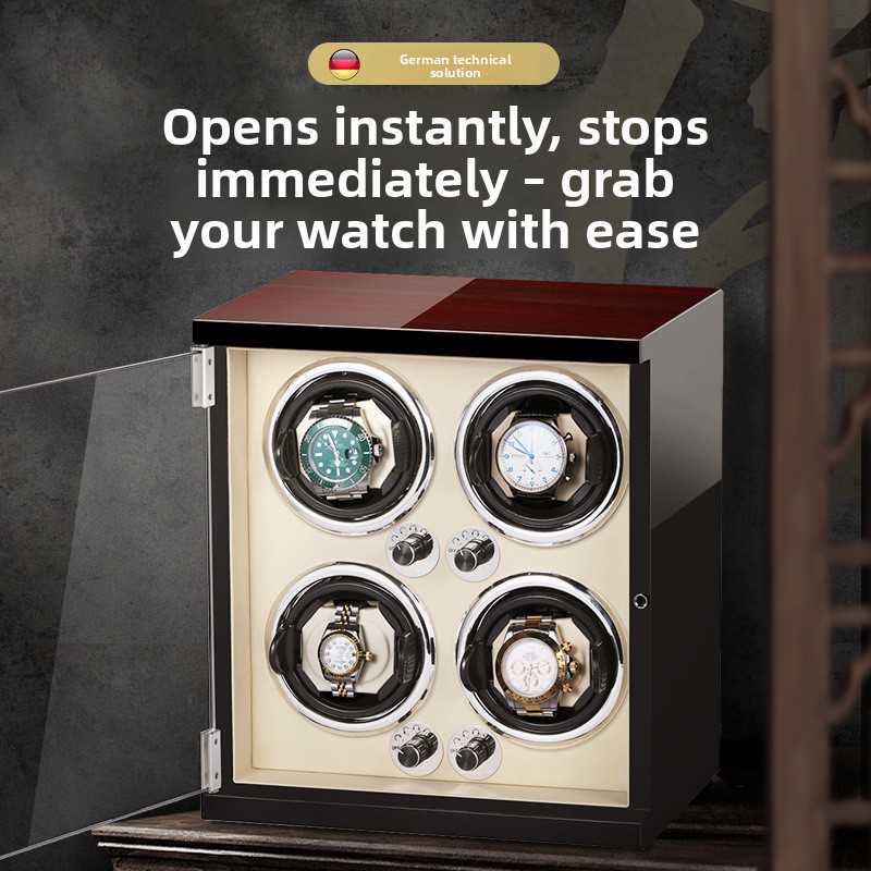 自動回転ウォッチワインダーボックスサイレントメカニズムムーブ - Luxury Watch Winder Box のレビューと価格