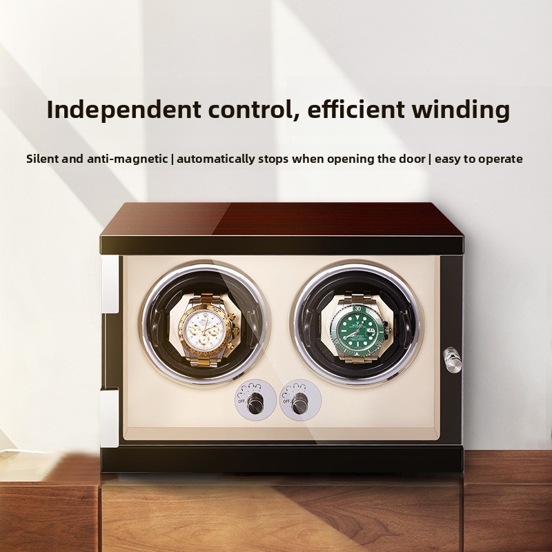 自動回転ウォッチワインダーボックスサイレントメカニズムムーブ - Luxury Watch Winder Box のレビューと価格