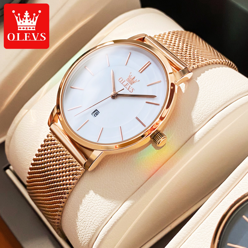 Olevs-レディースウォッチ,クォーツ,耐水性,ステンレス - Luxury Watch Organizer のレビューと価格