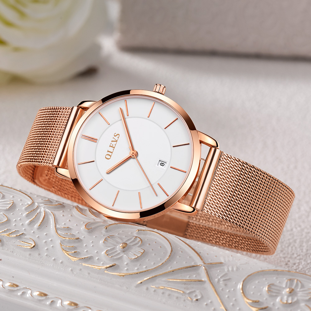 Olevs-レディースウォッチ,クォーツ,耐水性,ステンレス - Luxury Watch Organizer のレビューと価格