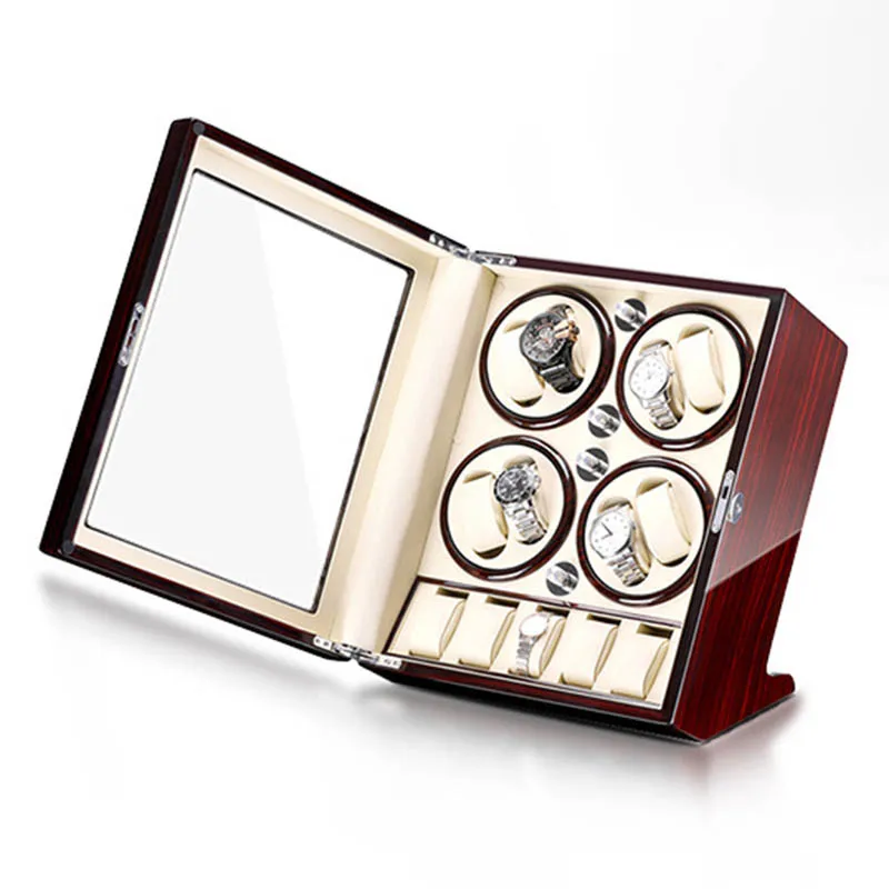 男性用機械式腕時計ワインダー,8スロット,自動回転モーター, - Luxury Watch Winder Box のレビューと価格