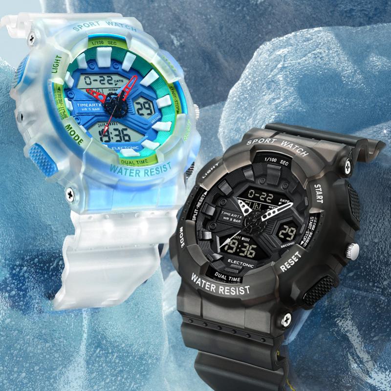 TIMEARTX メンズ腕時計高級多機能大型文字盤腕時計透明 - Luxury Watch Rubber Strap のレビューと価格