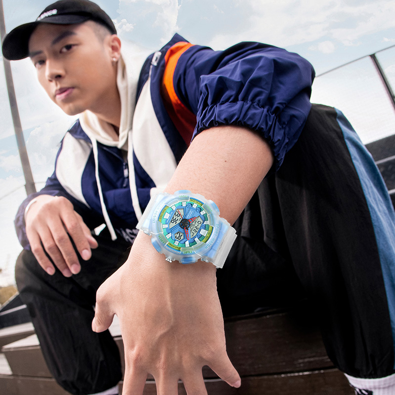 TIMEARTX メンズ腕時計高級多機能大型文字盤腕時計透明 - Luxury Watch Rubber Strap のレビューと価格
