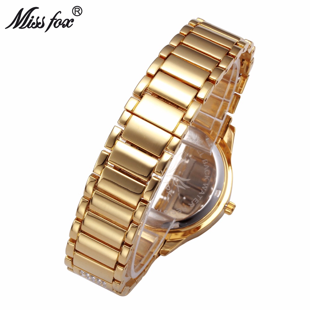 Missfox-女性のためのゴールデンパーティーウォッチ,女 - Luxury Watch In China のレビューと価格