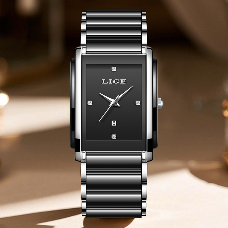 LIGE 新しい高級女性腕時計エレガントなセラミッククォーツ - Luxury Watch Holder のレビューと価格
