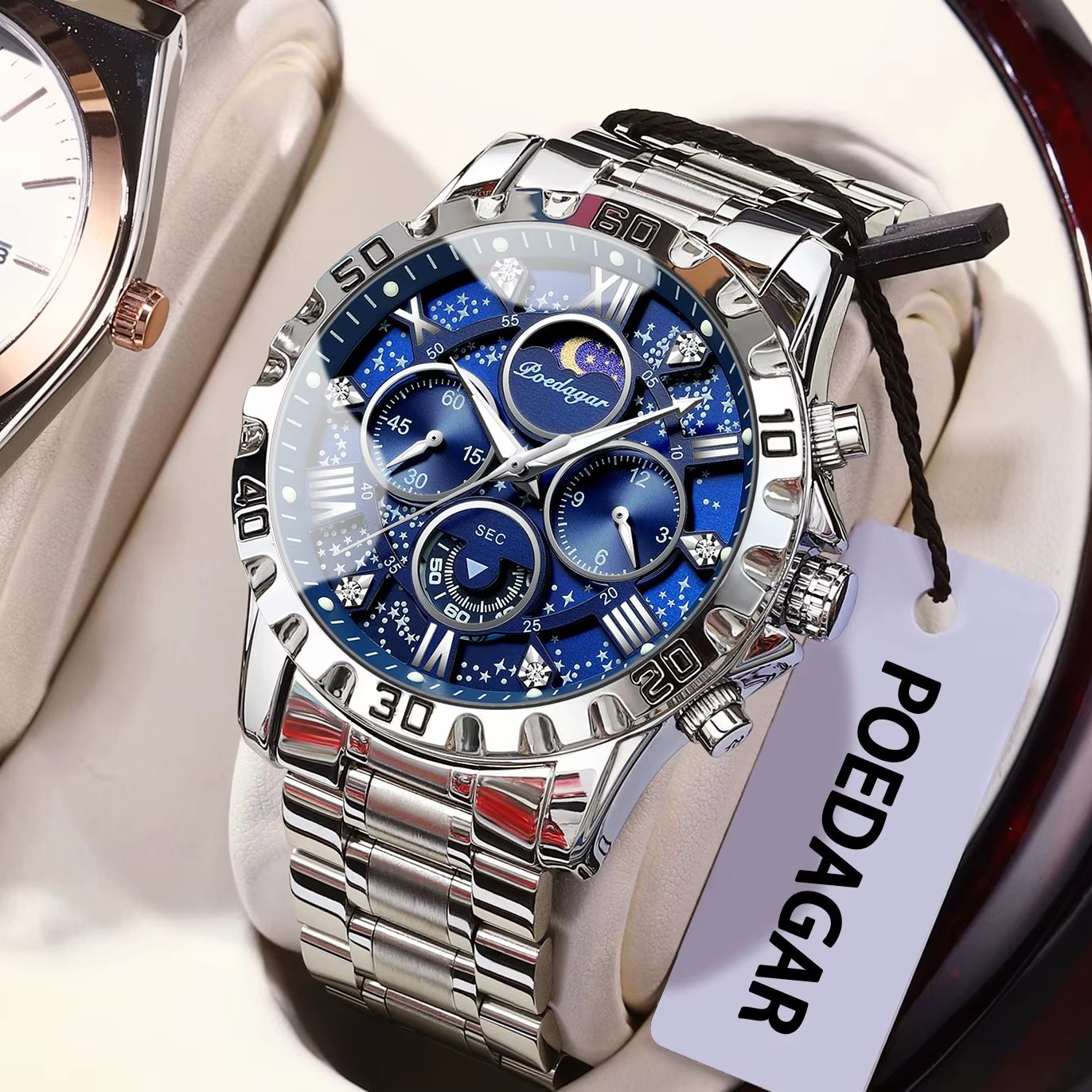 Poedagar 高級ファッション男の腕時計防水発光クロノグ - Luxury Watch Zone のレビューと価格