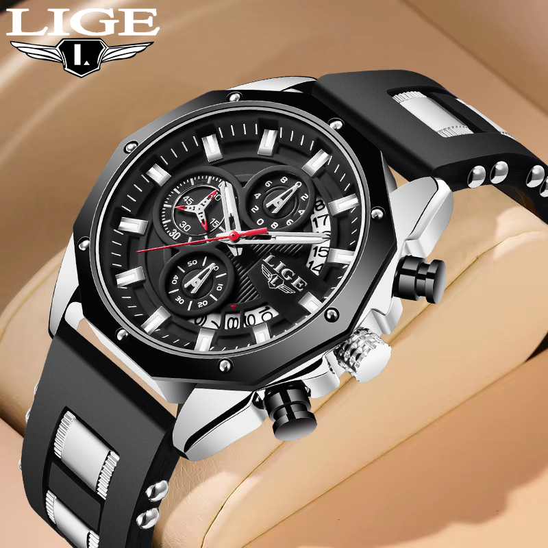 LIGE ファッションアウトドアクォーツマンウォッチレトロ高 - Luxury Watch For Men のレビューと価格