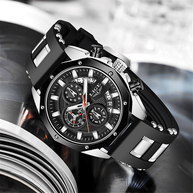 LIGE ファッションアウトドアクォーツマンウォッチレトロ高 - Luxury Watch For Men のレビューと価格