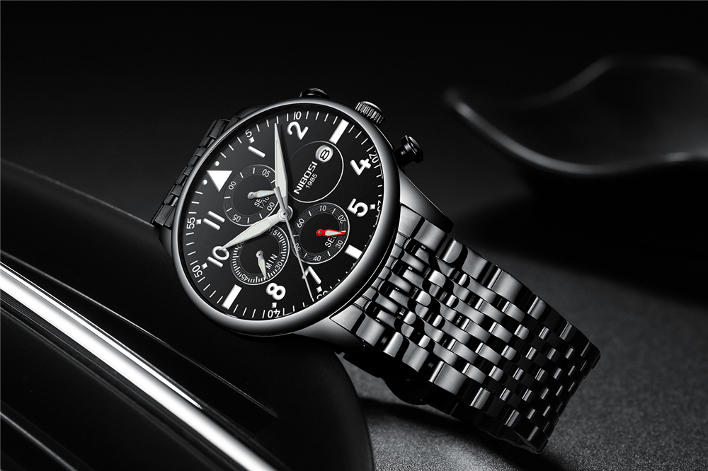 NIBOSI ファッションメンズ腕時計 トップブランド 高級 - Luxury Watch Logos のレビューと価格
