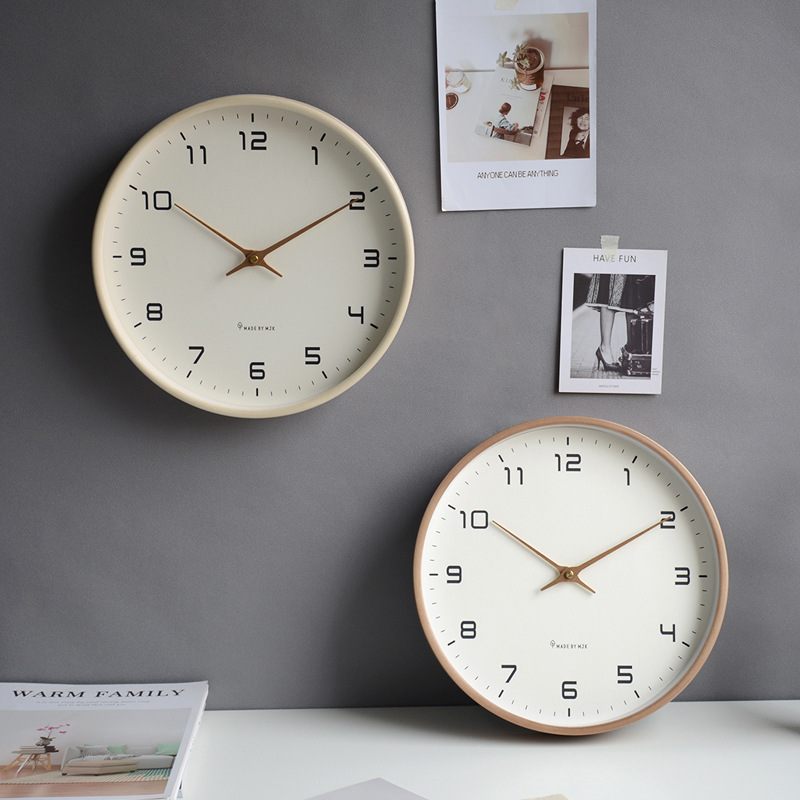 無垢材の掛け時計,リビングルームの装飾,家庭用,サイレント, - Luxury Watch Wall Clock のレビューと価格