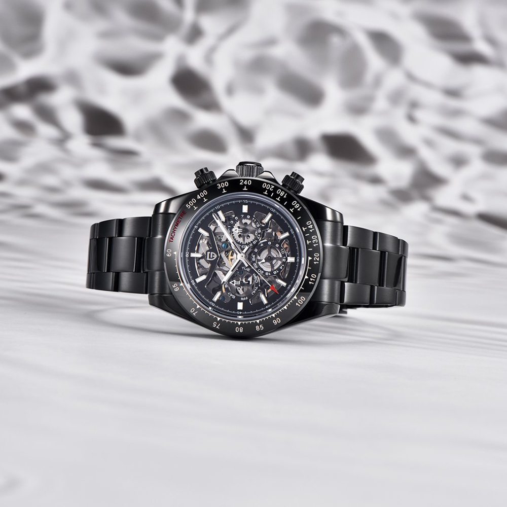 パガーニデザイン機械式自動巻き時計発光ステンレス鋼多機能日付 - Luxury Watch Display のレビューと価格