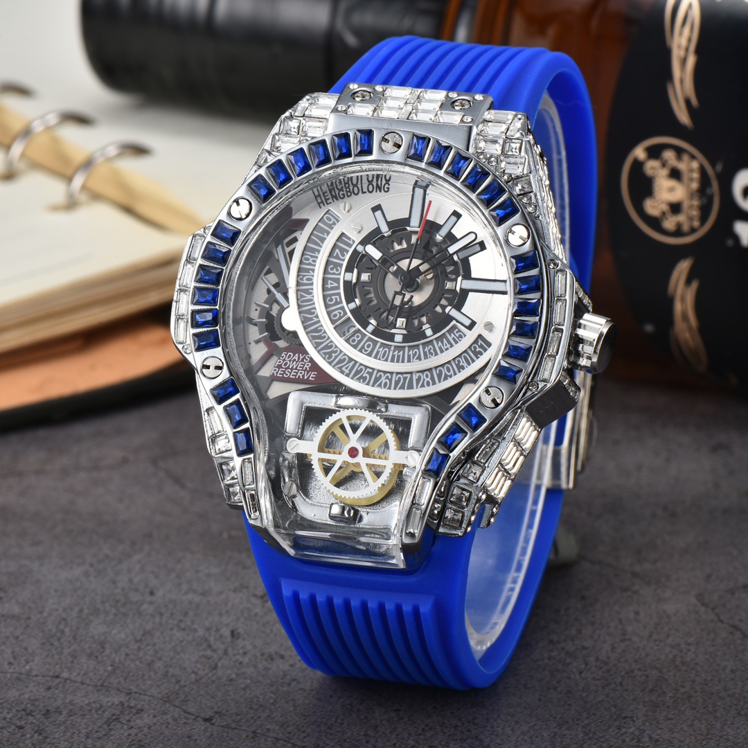 フルダイヤモンドケース ビジネスラグジュアリー トップメンズ - Luxury Watch Rubber Strap のレビューと価格