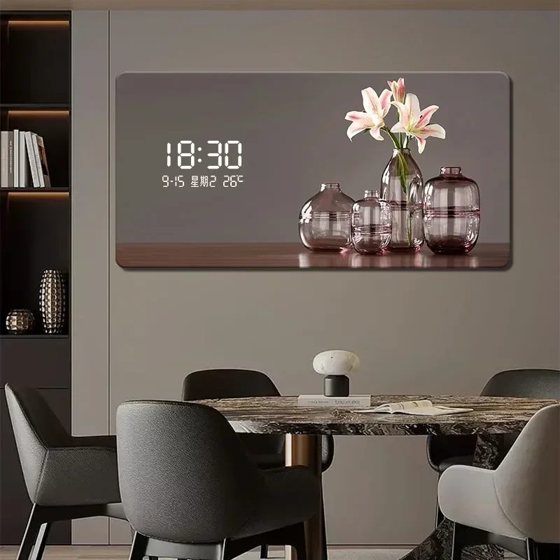 大型抽象幾何学アートワークデジタル表示壁時計、豪華なクォーツ - Luxury Watch Wall Clock のレビューと価格