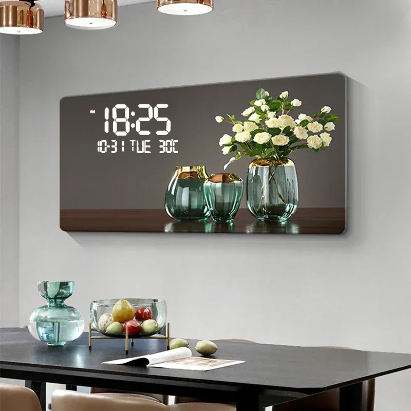 大型抽象幾何学アートワークデジタル表示壁時計、豪華なクォーツ - Luxury Watch Wall Clock のレビューと価格