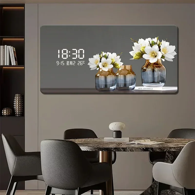 大型抽象幾何学アートワークデジタル表示壁時計、豪華なクォーツ - Luxury Watch Wall Clock のレビューと価格