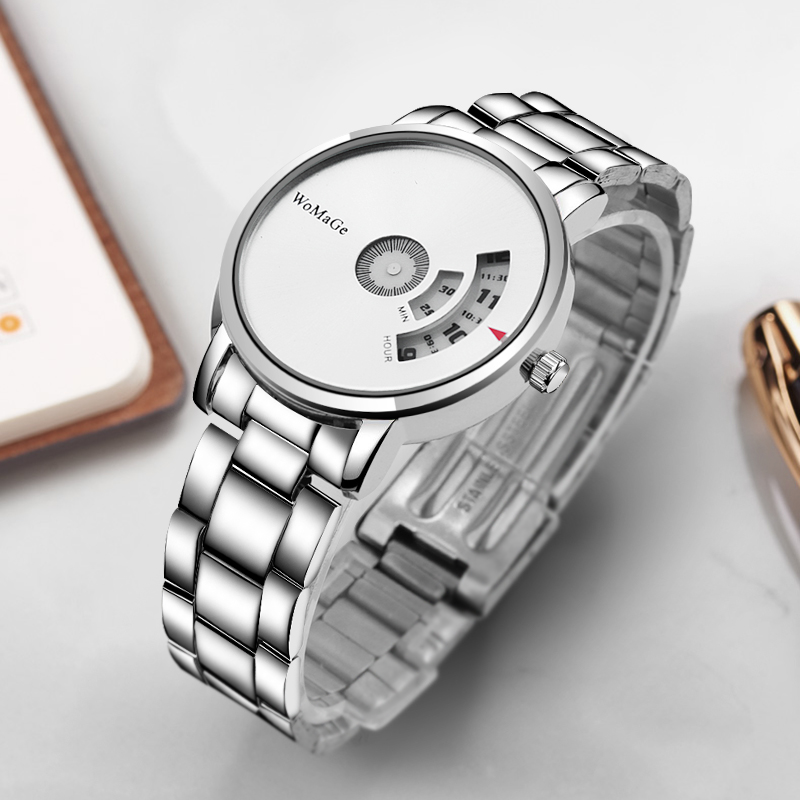 Wome-男性用腕時計,クォーツ,ユニークなスタイル,デザイ - Luxury Watch Mockup のレビューと価格