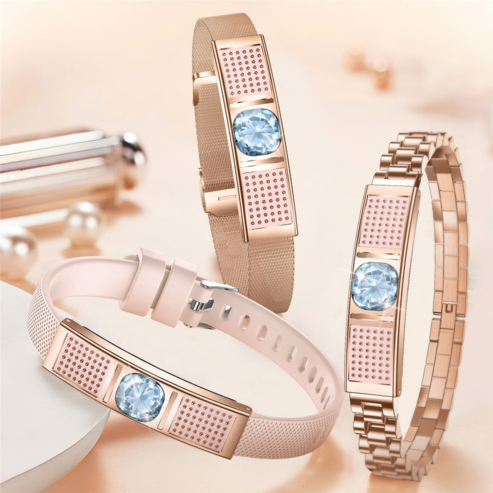 女性用高級スマートブレスレット、大きなダイヤモンド付き、心拍 - Luxury Watch Gift For Her のレビューと価格