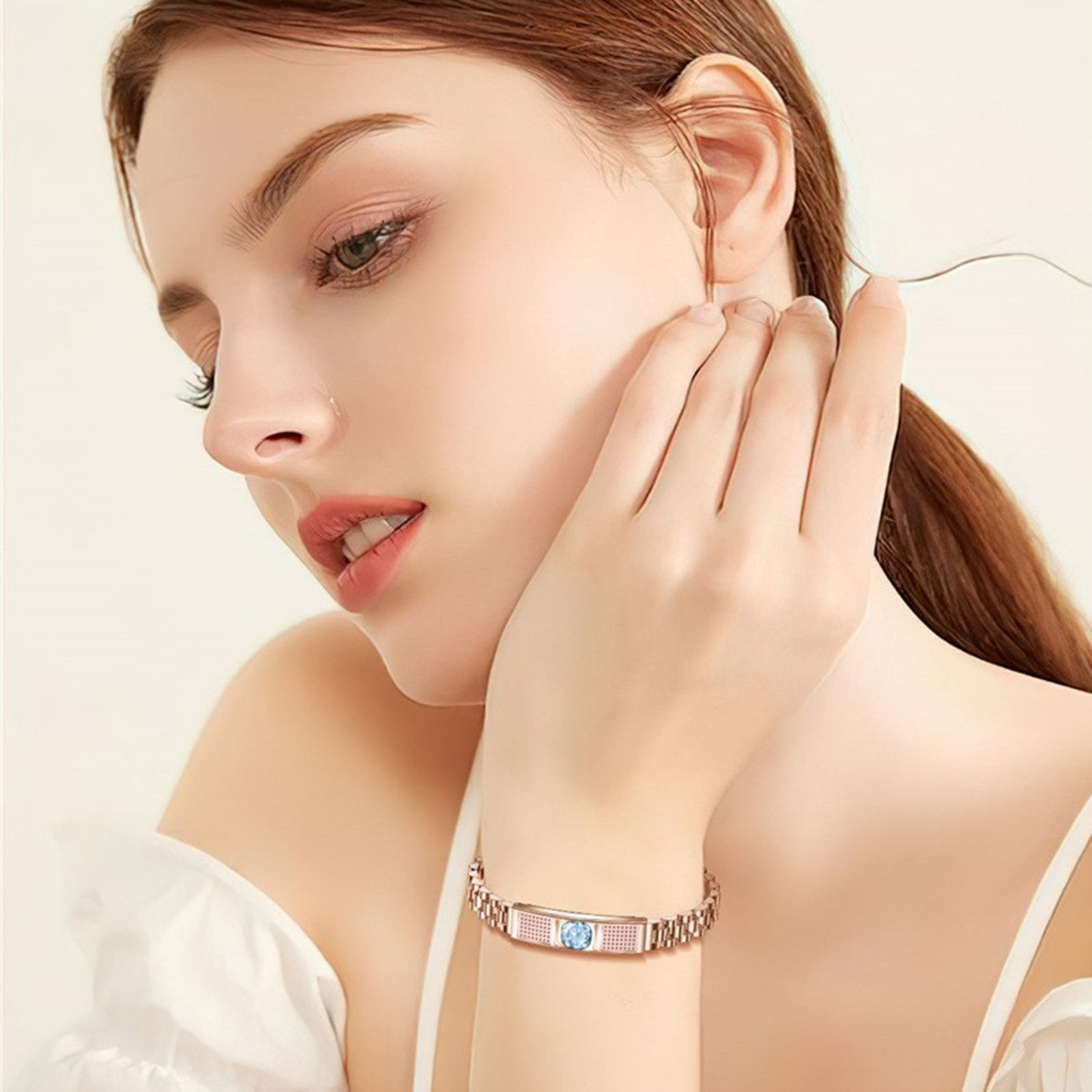 女性用高級スマートブレスレット、大きなダイヤモンド付き、心拍 - Luxury Watch Gift For Her のレビューと価格
