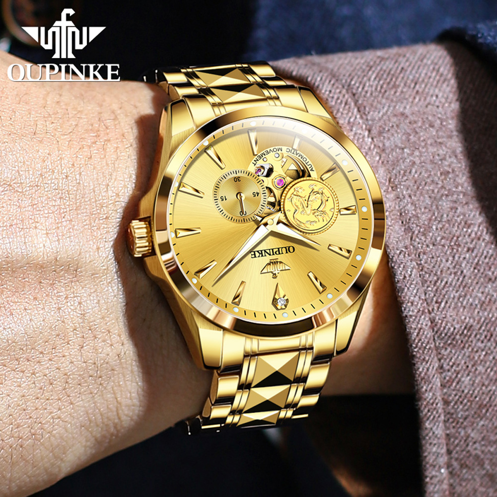 OUPINKE メンズ腕時計トップブランドの高級オリジナル自 - Luxury Watch Brands Logo のレビューと価格