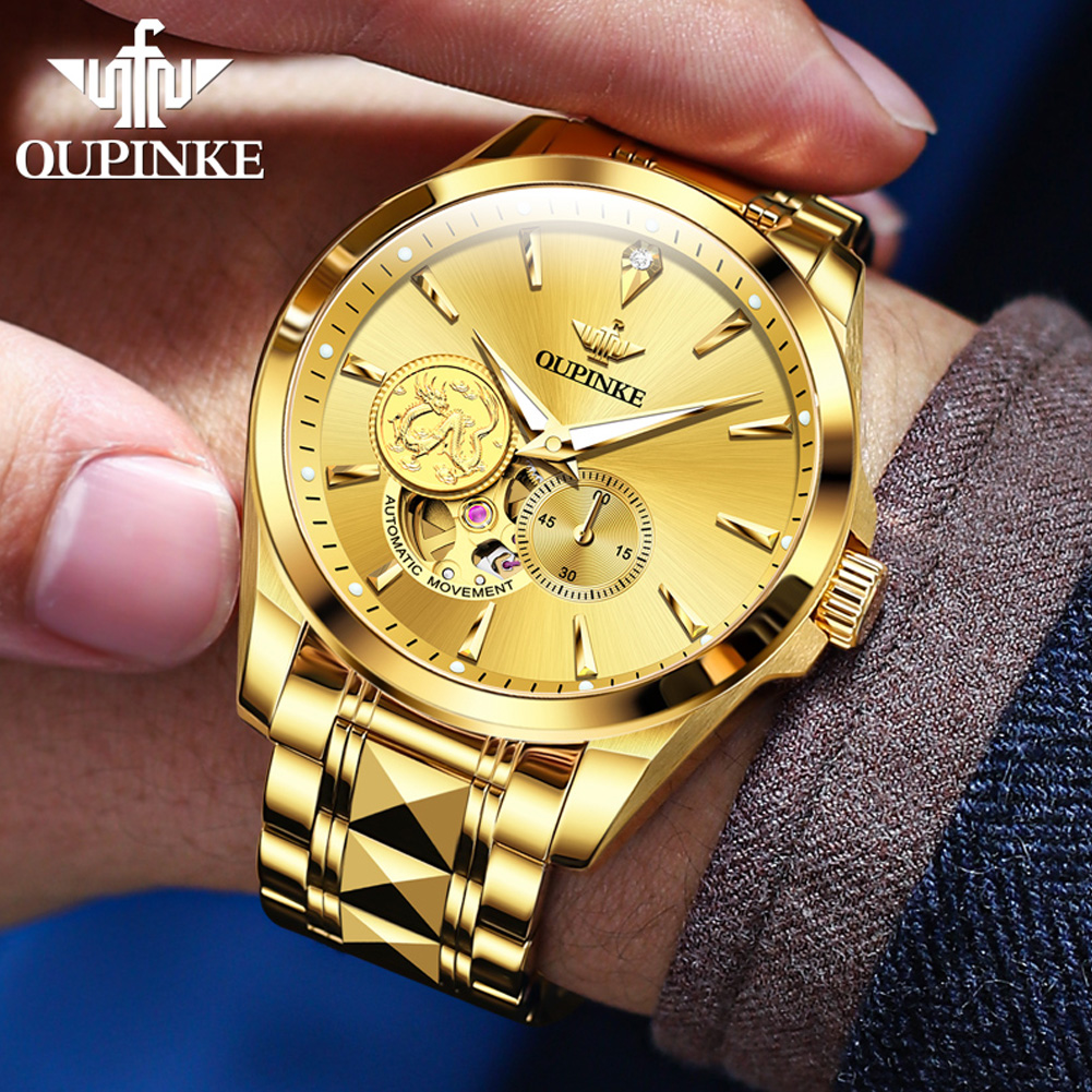 OUPINKE メンズ腕時計トップブランドの高級オリジナル自 - Luxury Watch Brands Logo のレビューと価格