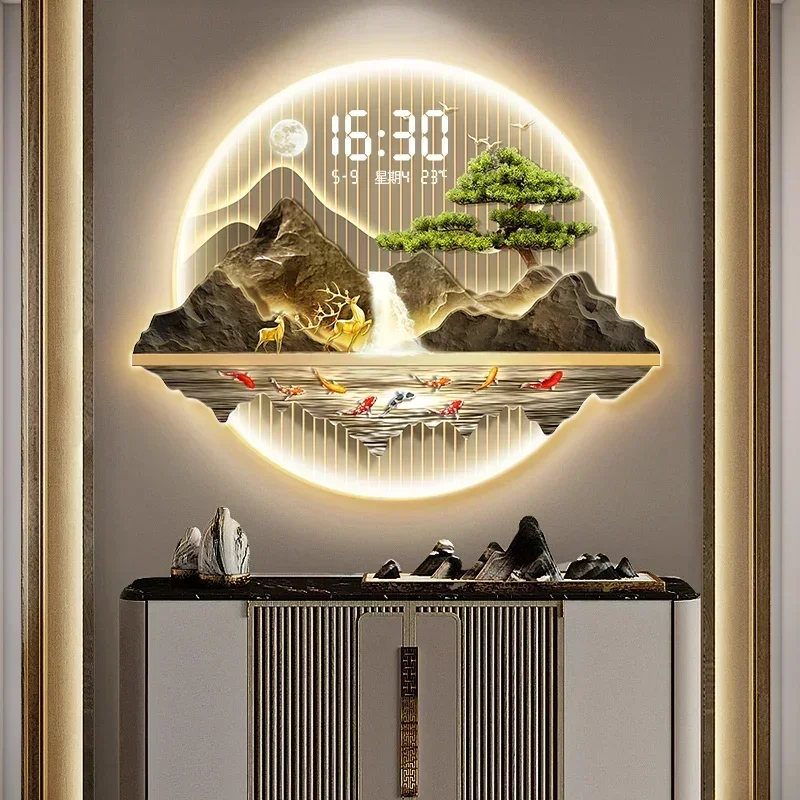 アート壁画壁掛け時計 LED リビングルーム LED 高級デ - Luxury Watch Wall Clock のレビューと価格