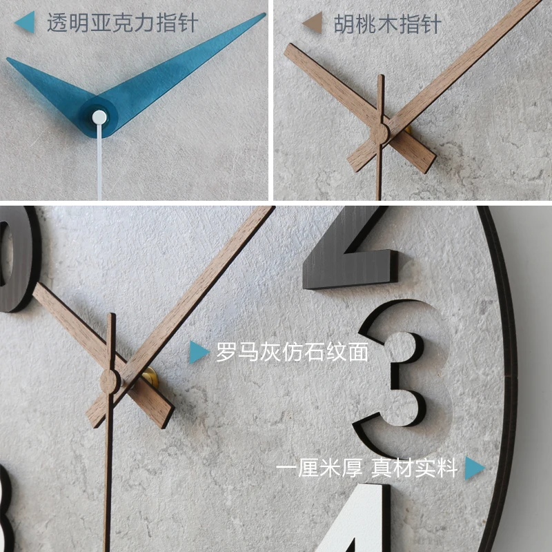 現代 3d壁時計木時計機構アートサイレント高級時計壁の家の装 - Luxury Watch Wall Clock のレビューと価格