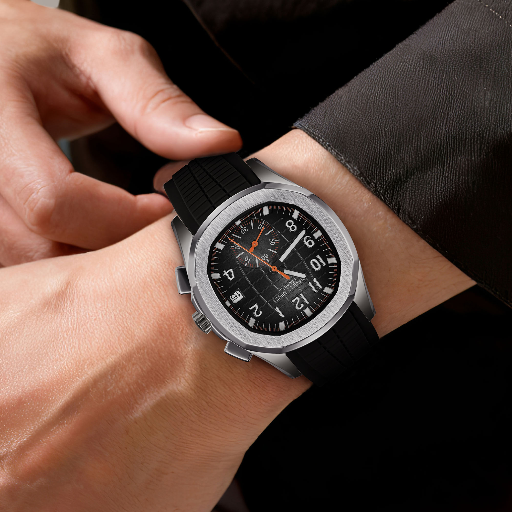 40 ミリメートルメンズ高級腕時計 NAVIFLZ NFVZ - Luxury Watch Rubber Strap のレビューと価格