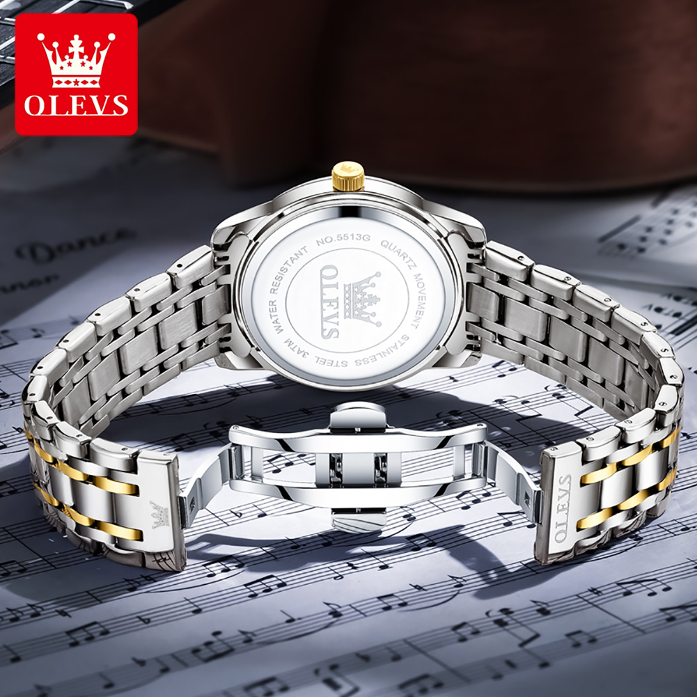 OLEVS ブランドファッションメンズ腕時計ステンレス鋼防水 - Luxury Watch Mockup のレビューと価格
