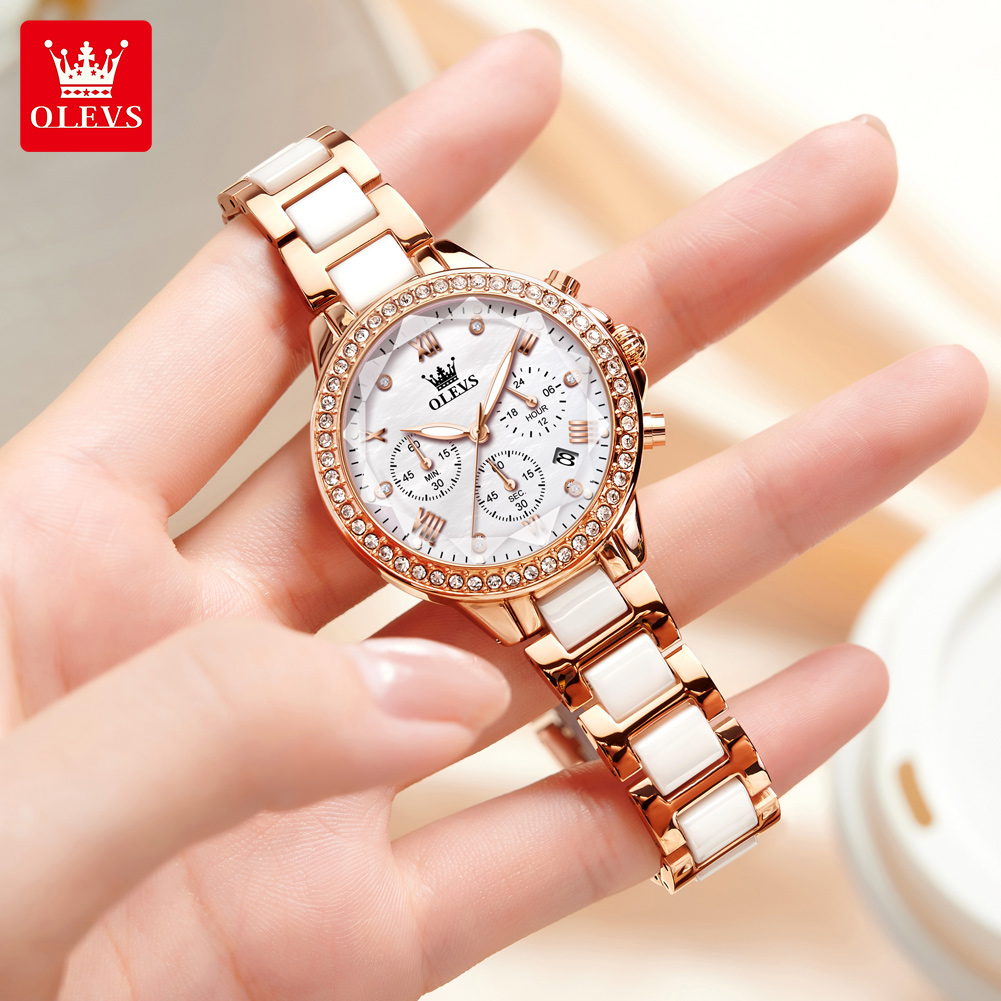 OLEVS 9999 レディースクォーツ腕時計 セラミックス - Luxury Watch Zone のレビューと価格