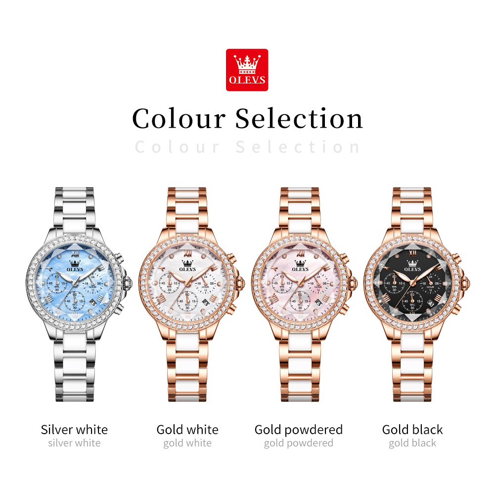 OLEVS 9999 レディースクォーツ腕時計 セラミックス - Luxury Watch Zone のレビューと価格